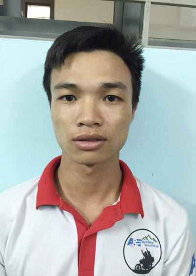 Ngô Tiến Đại tại cơ quan công an.
