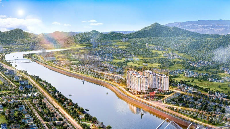 Toàn cảnh Dự án nhà ở xã hội Vạn Hòa (Lào Cai).