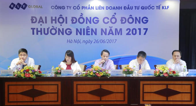 Ban chủ toạ Đại hội cổ đông thường niên KLF năm 2017