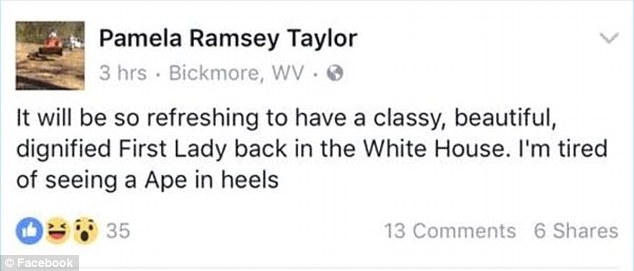 Dòng trạng thái khiếm nhã của bà Taylor. 