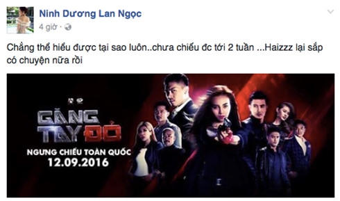 Ninh Dương Lan Ngọc bất ngờ vì ngừng chiếu.