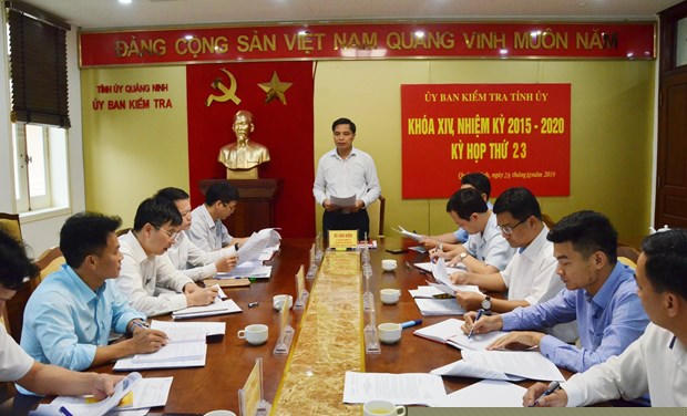 Ông Vũ Văn Diện, Chủ nhiệm Ủy ban Kiểm tra Tỉnh ủy Quảng Ninh, chủ trì Kỳ họp thứ 23, Ủy ban Kiểm tra Tỉnh ủy. (Nguồn: baoquangninh.com.vn) 