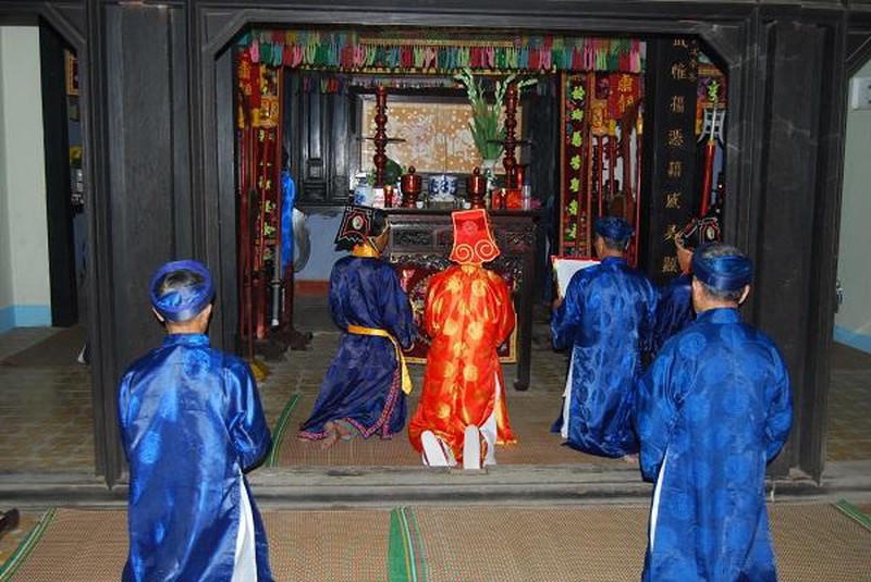 Một buổi lễ tế thần được tổ chức tại làng Võ Lâm (Kon Tum).