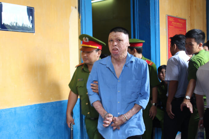 Bị cáo Biển tại phiên tòa.