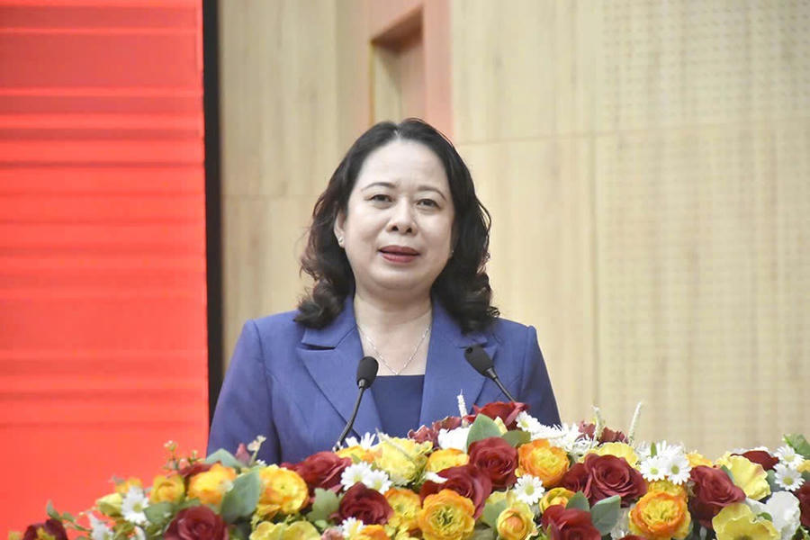 Phó Chủ tịch nước Võ Thị Ánh Xuân phát biểu