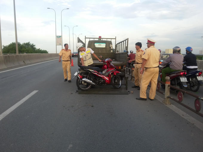 Chiếc xe máy của nạn nhân.
