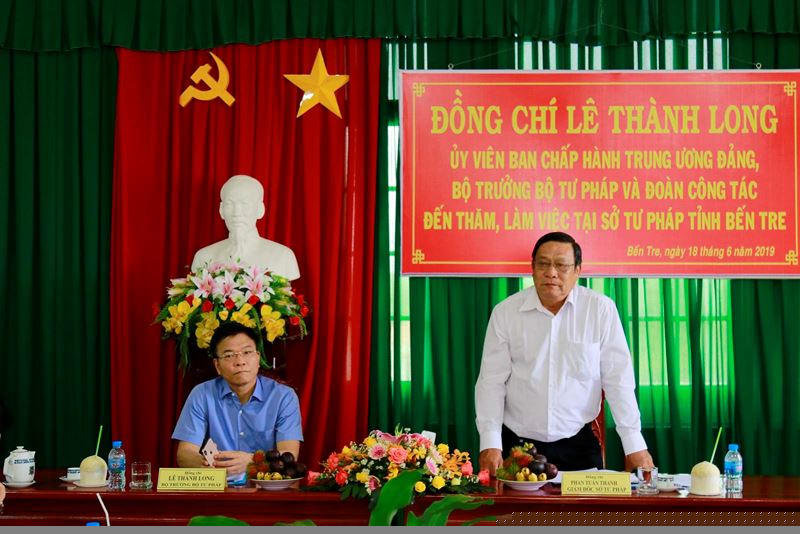 Bộ trưởng Lê Thành Long: “Tháo gỡ” nhiều khó khăn, vướng mắc cho Tư pháp Bến Tre
