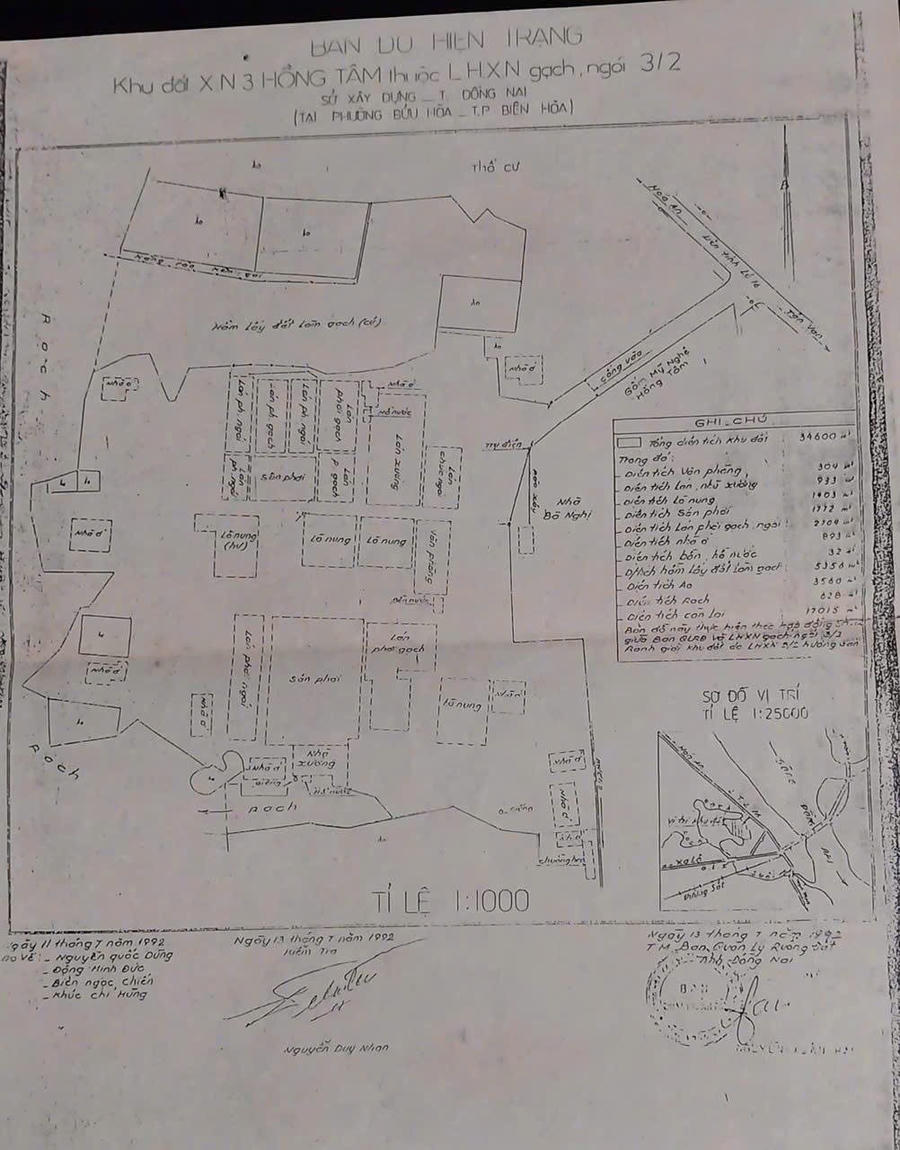 Sơ đồ vị trí Cơ sở sản xuất gạch Hồng Tâm.