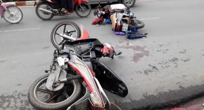 Hiện trường vụ tai nạn.