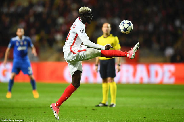 Tiemoue Bakayoko đã không thể giúp AS Monaco có được thế trận áp đảo ở giữa sân.