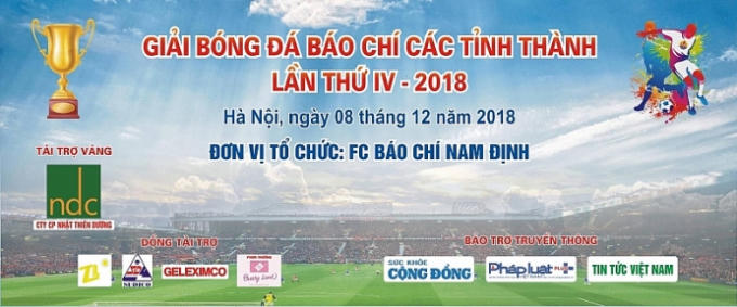 Ngày mai, khởi tranh Giải bóng đá báo chí các tỉnh thành lần thứ IV