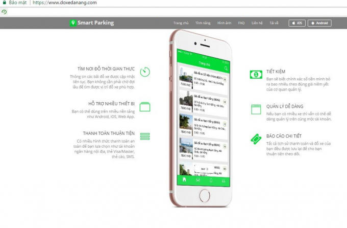 Phần mềm thu phí đỗ xe qua di động SmartParking được áp dụng tại quận Hải Châu.