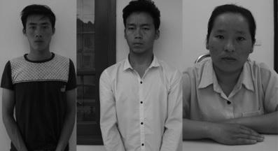 Các đối tượng tại cơ quan điều tra.