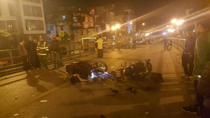 Hiện trường vụ tai nạn.