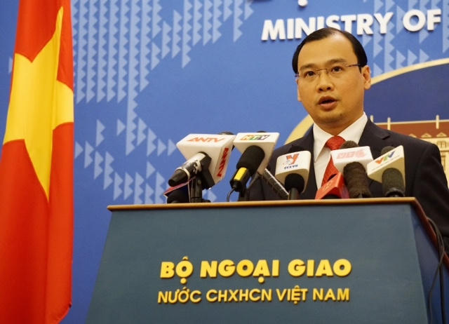 Người Phát ngôn Bộ Ngoại giao Việt Nam Lê Hải Bình. (Ảnh: Hữu Nghị)