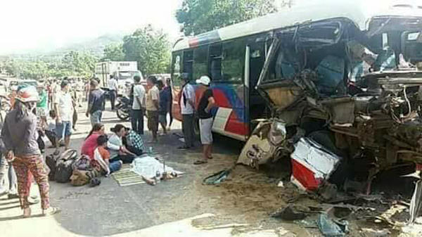 Vụ tai nạn khiến cháu Phạm Anh Thư tử vong tại chỗ - Ảnh: VTC
