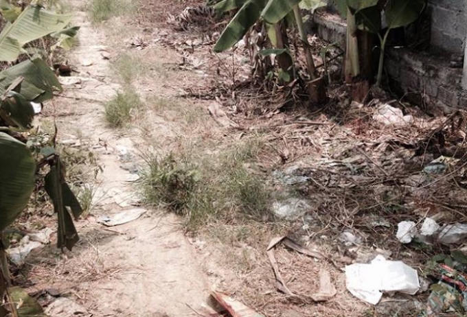Hiện trường nơi phát hiện thi thể nạn nhân.