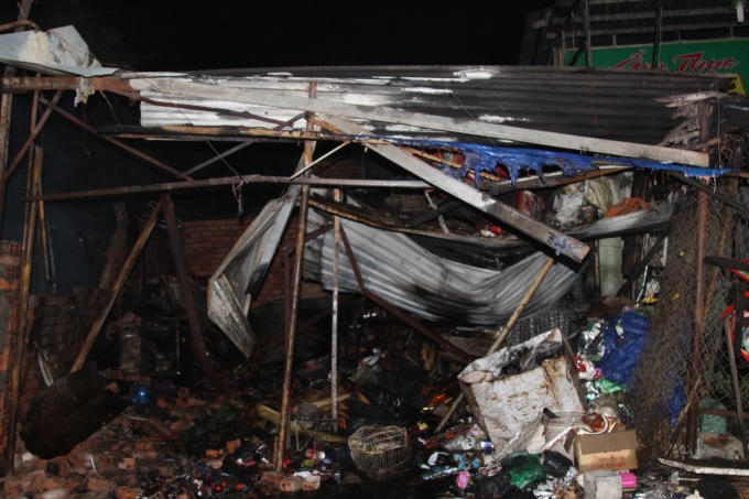 Nhiều tài sản đã bị thiêu rụi.