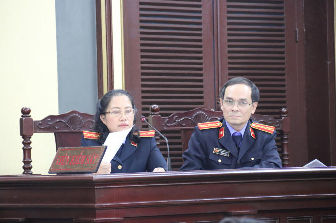 Đại diện viện kiểm sát tại phiên tòa.