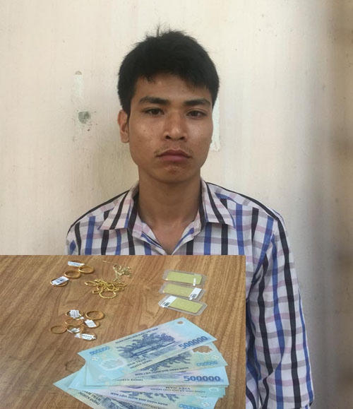 Thủ phạm trộm 7,2 cây vàng đã bị bắt giữ. (Ảnh: Công an Thanh Hóa cung cấp)