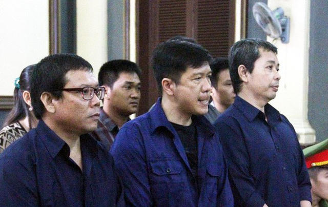 Nguyễn Văn Thới, Nguyễn Cảnh Chân và Trần Quốc Thái tại phiên xử hồi 30/8.