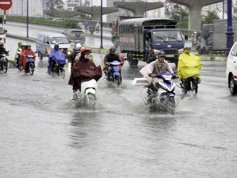 Khu vực Nam Bộ, do mưa lớn kết hợp với triều cường, nguy cơ cao xảy ra ngập lụt ở các vùng trũng thấp. Ảnh: minh họa/Nguồn: Công An nhân dân