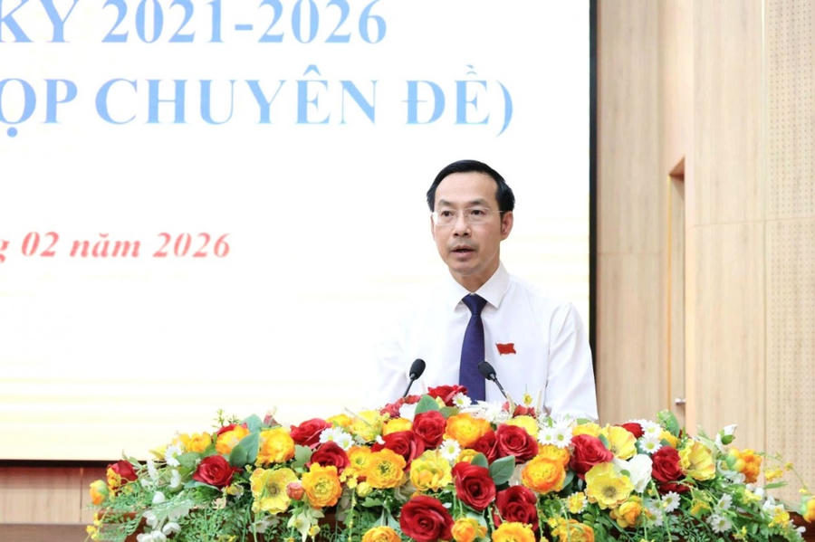 Phó Bí thư Thường trực Tỉnh ủy, Chủ tịch HĐND tỉnh An Giang Nguyễn Thanh Nhàn phát biểu khai mạc