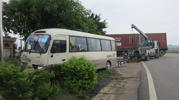 Hiện trường vụ tai nạn.