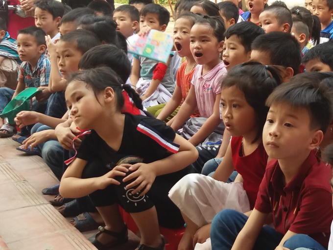 Những cuốn sách của dự án sẽ được sắp xếp trong thư viện để phục vụ nhu cầu đọc của các em học sinh tại trường tiểu học Quang Sơn