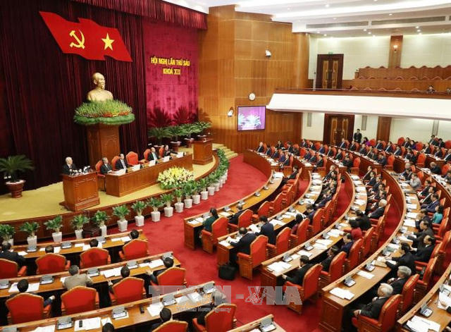 Hội nghị Trung ương 6 quyết định thi hành kỷ luật đối với ông Nguyễn Xuân Anh. (Ảnh: TTXVN)