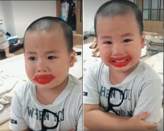 Loạt biểu cảm của cậu bé khiến cư dân mạng thích thú.