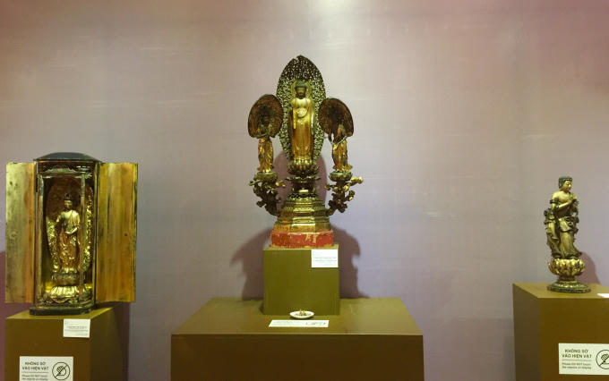 Tượng Tây phương Tam Thánh Mỹ thuật cổ Phật giáo Nhật Bản.