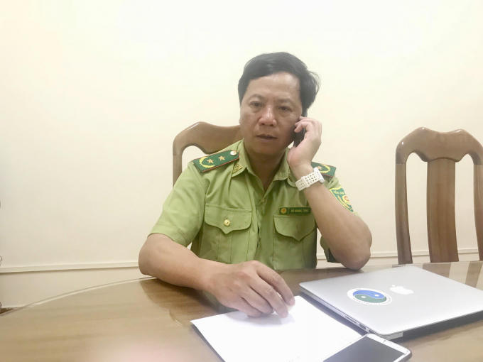 Ông Đỗ Quang Tùng - Quyền Cục trưởng Cục Kiểm lâm trao đổi với phóng viên Dân Việt. Ảnh NT