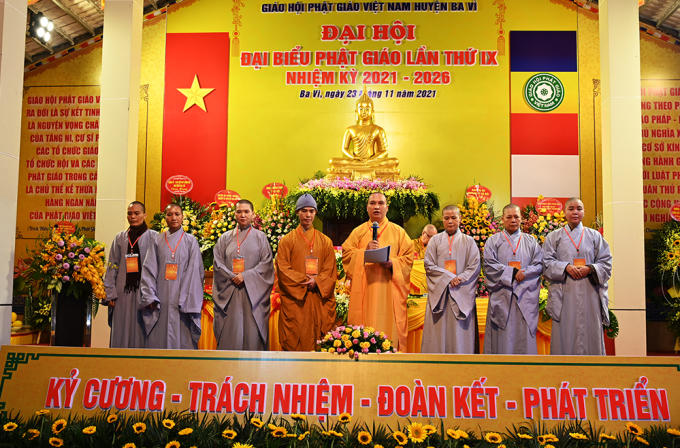 Ban trị sự GHPGVN huyện Ba Vì đã trình nhân sự nhiệm kỳ 2021- 2026 gồm 9 vị tăng ni. Đại đức Thích Đạo Thịnh được suy cử  làm trưởng ban.