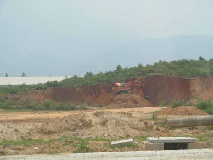 Một địa điểm khai thác khác thuộc địa phận xã Kim Long, huyện Tam Dương.