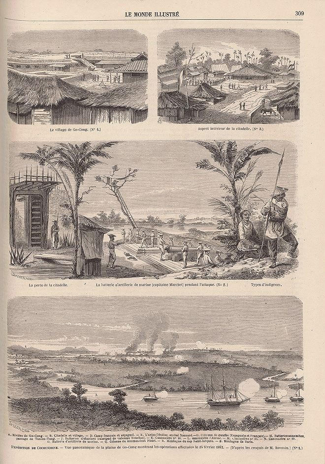 Tuần báo Le Monde illustré của Pháp số ra ngày 16/5/1863 nói về trận quân Pháp ở Gò Công.