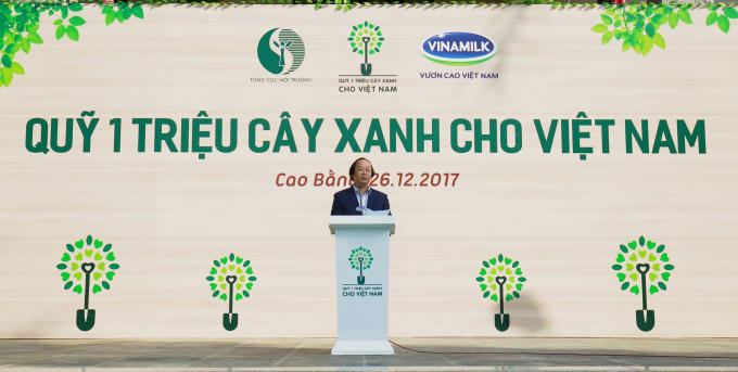 Ông Võ Tuấn Nhân – Thứ trưởng Bộ Tài nguyên &amp; Môi trường phát biểu tại buổi Lễ.