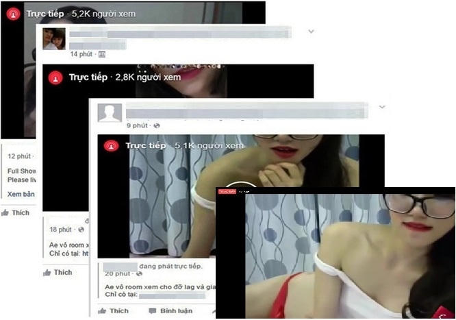 Tính năng Live Stream Facebook được sử dụng một cách tràn lan, phản cảm.