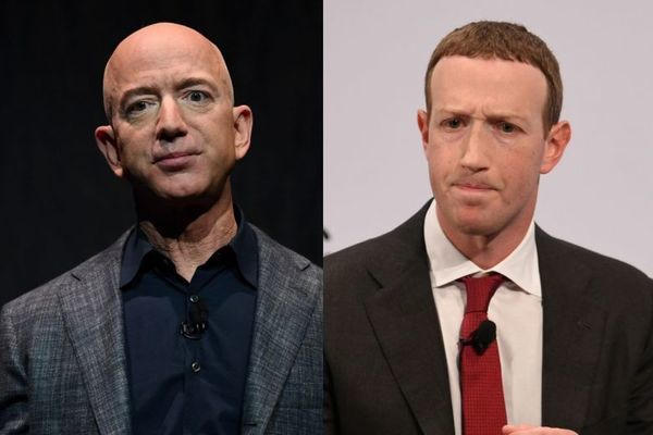 Jeff Bezos và Mark Zuckerberg là hai tỷ phú kiếm được nhiều nhất trong 2 tháng  Mỹ thực hiện phong tỏa để ngăn chặn dịch Covid-19. (Ảnh: Reuters)