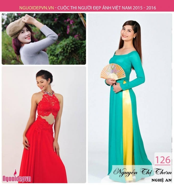 Nguyễn Thị Thơm, SBD 126, sinh ngày 30/12/1994 đến từ Nghệ An quê Bác.