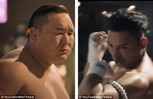 Võ sĩ sumo đã giải nghệ người Mông Cổ - Asashoryu Akinori (trái) và nam diễn viên võ thuật người Thái Lan - Tony Jaa (phải) cũng xuất hiện trong phim.