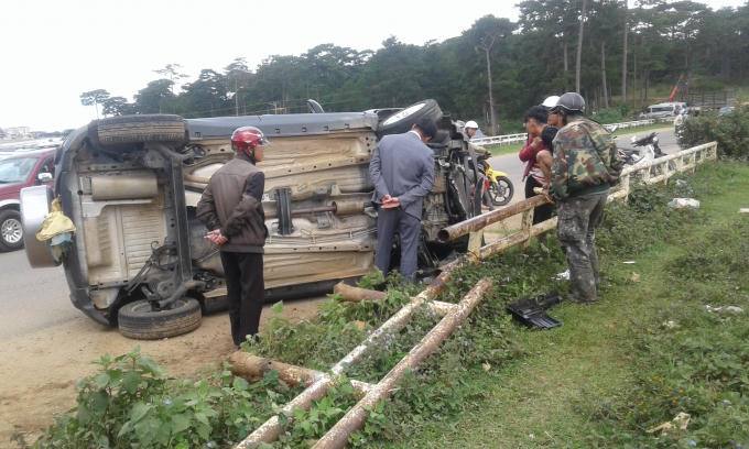 Hiện trường vụ tai nạn.