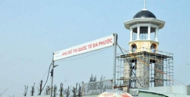 Khu đô thị Đa Phước đang xây dựng bằng việc khai thác khoáng sản cát trái phép. Nguồn Zing.