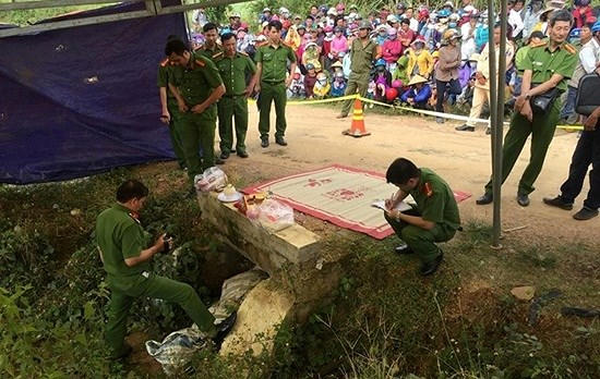 Hiện trường phát hiện xác nạn nhân.