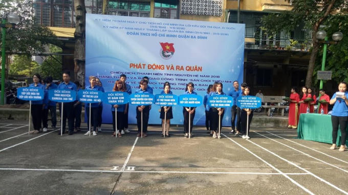 Đoàn Thanh niên quận đã ra mắt các đội hình tình nguyện hè.