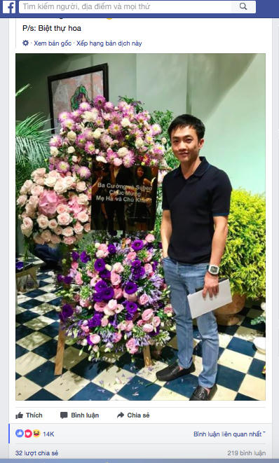 Bức ảnh được chụp từ trang cá nhân có tên Nguyen Quoc Cuong được rất nhiều người quan tâm.