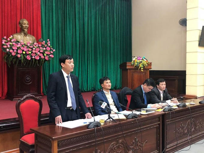 Ông Nguyễn Văn Dũng – Phó Tổng Giám đốc Tổng Công ty du lịch Hà Nội thông tin về trường đua ngựa dự kiến xây dựng tại Sóc Sơn .