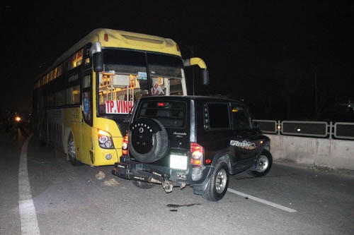 Hiện trường vụ tai nạn. Ảnh: Hải Bình.