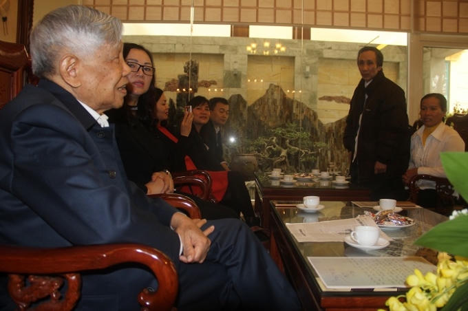 Ông Hàn Đức Long gửi lời cảm ơn đến nguyên Tổng Bí thư Lê Khả Phiêu.