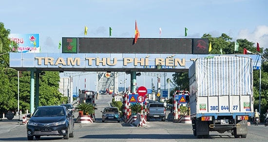 Trạm thu phí Bến Thủy. (Ảnh: báo Nghệ An)